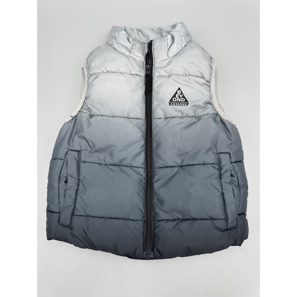 H&M Gray Ombre Puffer Vest No Hood Kids 5T/6
